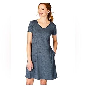 ✨ J. Jill Fit Marled V-Neck Dress | Petite XS | Gray A-Line Pockets Activewear
